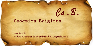 Csócsics Brigitta névjegykártya