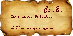 Csócsics Brigitta névjegykártya