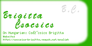 brigitta csocsics business card